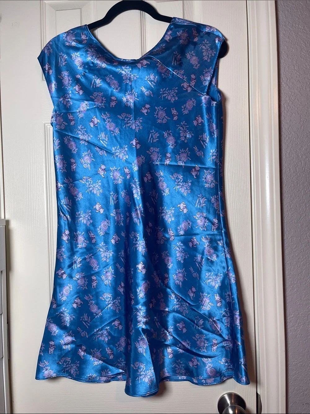Disney Blue Satin Floral Nightgown - Picture 3 of 5